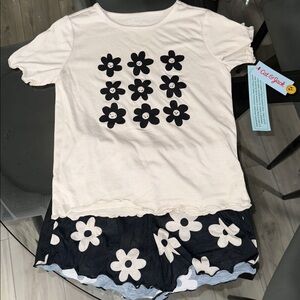 Cat & Jack Cream and Black Kids Pajama Set